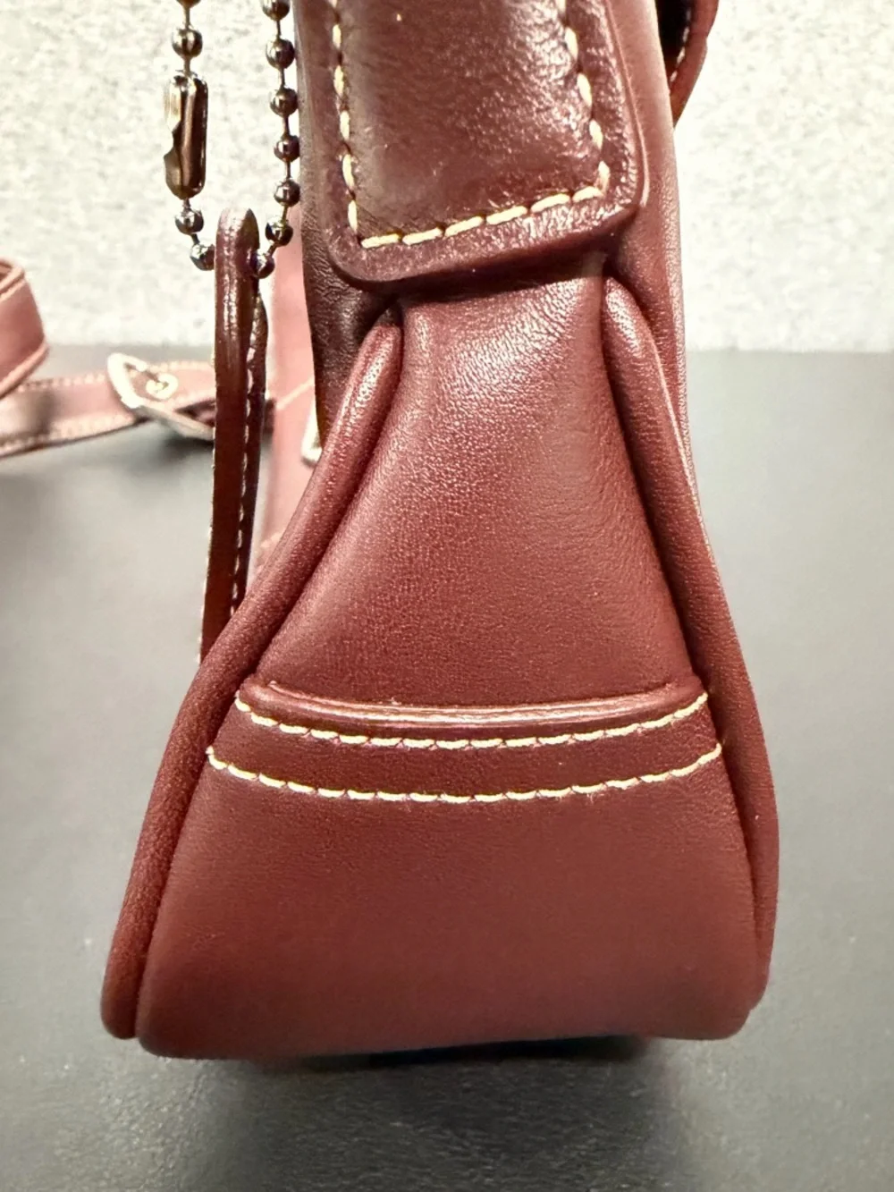 Coach Soho Buckle Shoulder Bag Red Brown Leather Y2K F1048-7540 - Picture 9 of 13